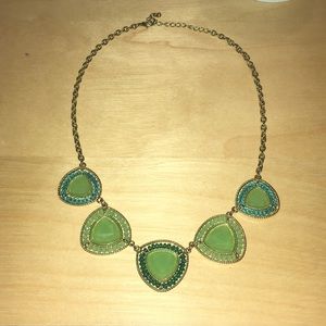 Turquoise/sea foam green statement necklace